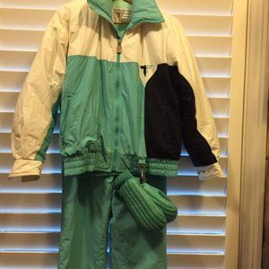 Vintage 90s Ladies' Ski Jacket and Pants/Mittens